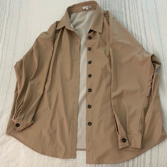 Fashion Nova Faux Leather Shirt/Shacket - Picture 3 of 3